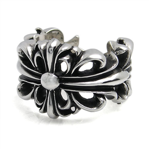 Chrome Hearts Ring Double Floral Open Rings